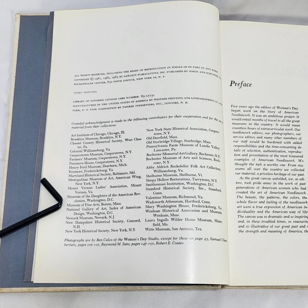 Woman's Day Book of American Needlework Rose Wilder Lane 1963 Hardcover Book